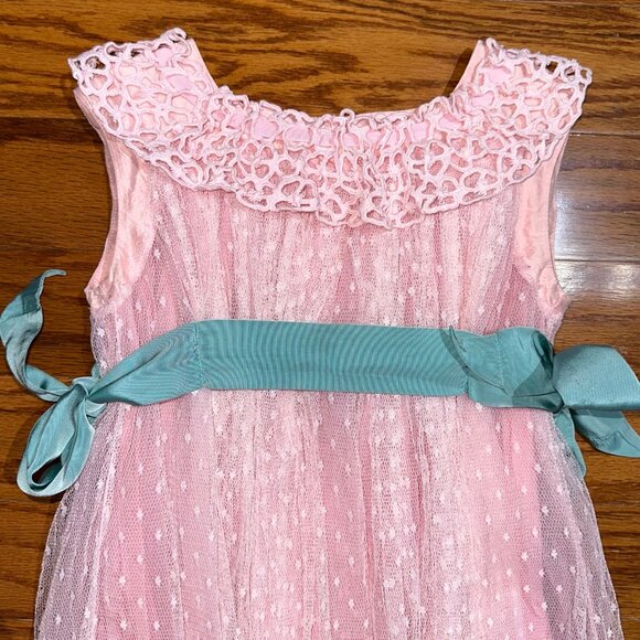 Pinco Pallino Imelde & Stefano Cavalleri Girls Designer Lace Bubble Dress Size 6 - Picture 6 of 12